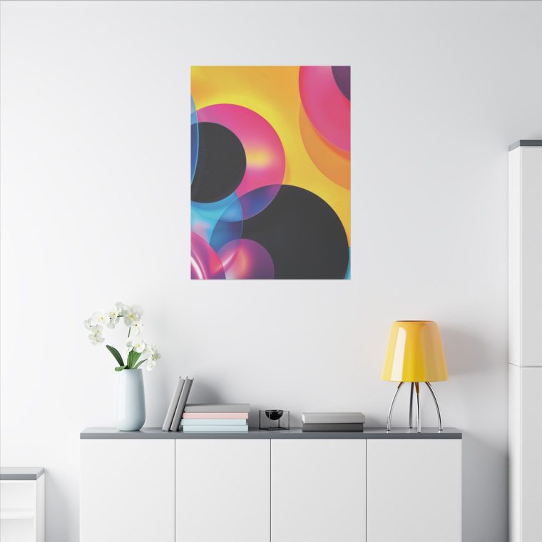 Radiant Geometry Abstract Shapes in Cyan, Pink, and Yellow - Image 24