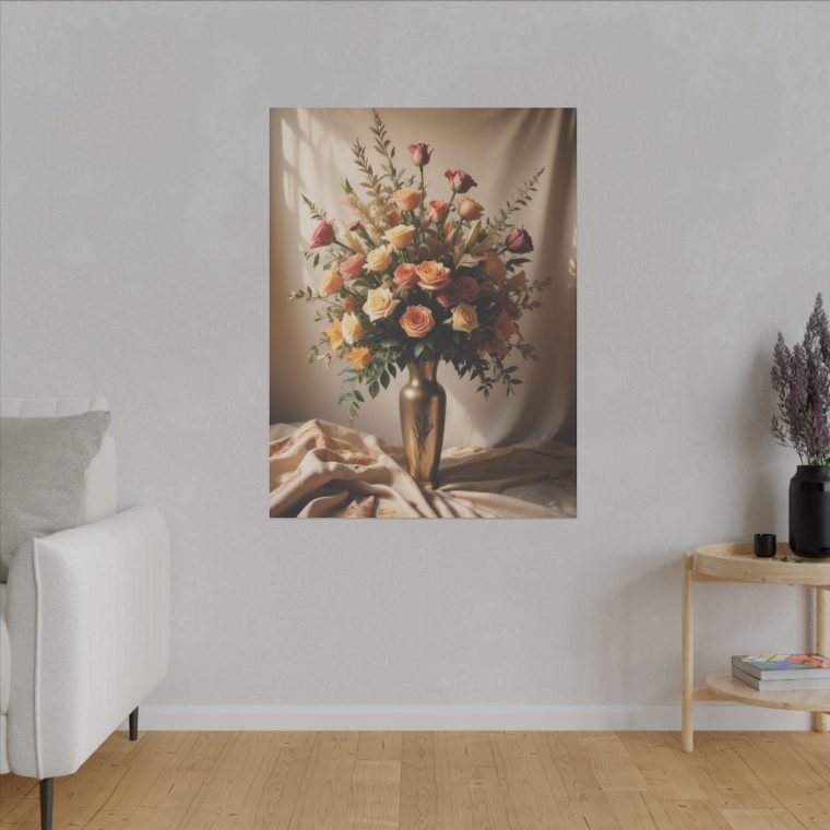 Vivid Blooms and Soft Lighting: A Boho Vintage Painting - Image 3
