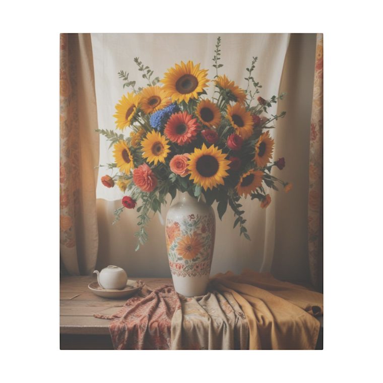 Vintage Simplicity Boho Vase of Flowers in Art - Image 17