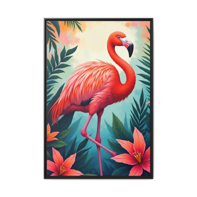 Flamingo Bliss Tropical Canvas Art with Modern Flair - Image 9
