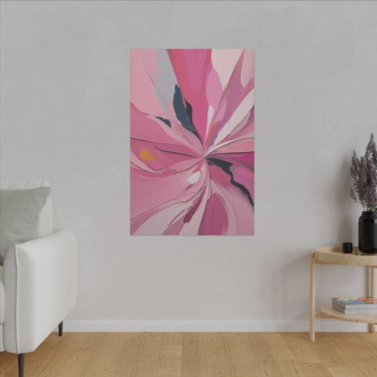 Elegant Flow Modern Abstract Oil Painting in Soft Pink Tones - Image 11