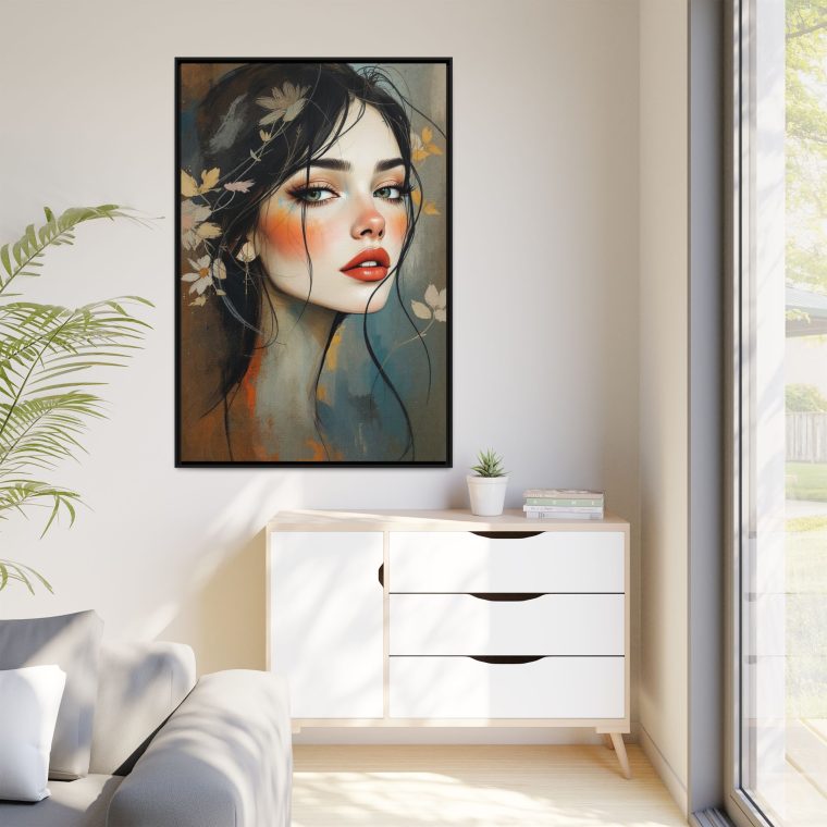 Abstract Boho Woman Face - Natural Aesthetic Wall Art - Image 3