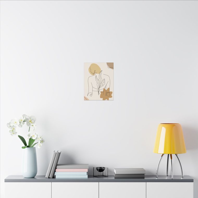 Minimalist Women Body Line Art Canvas Print - Image 8