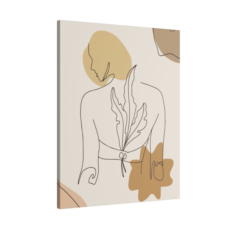 Minimalist Women Body Line Art Canvas Print - Image 14