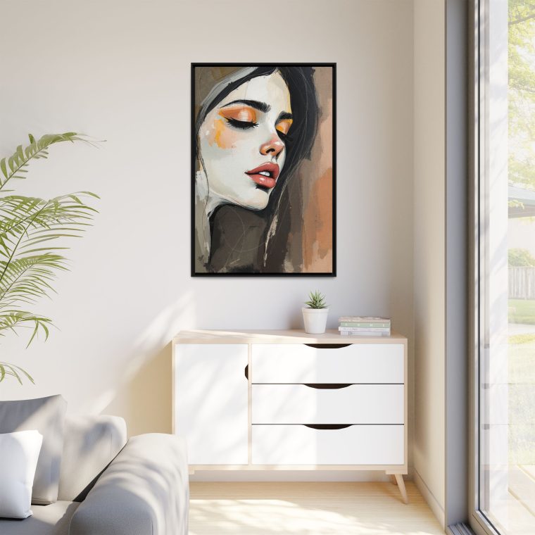 Modern Boho Abstract Face Earth Colors Wall Print - Image 11