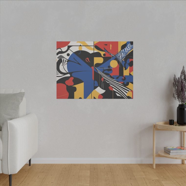 Dynamic Abstract Expression Modern Art with Bold Colors Geometric Fusion - Image 19