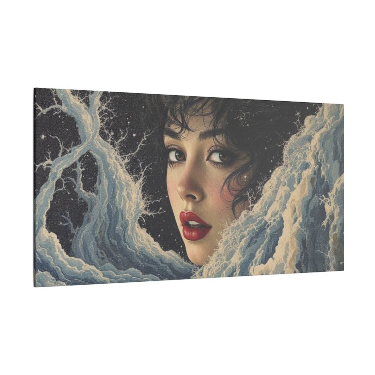 Ethereal Moonlit Portrait Surreal Beauty Amidst Dreamlike Storms - Image 18