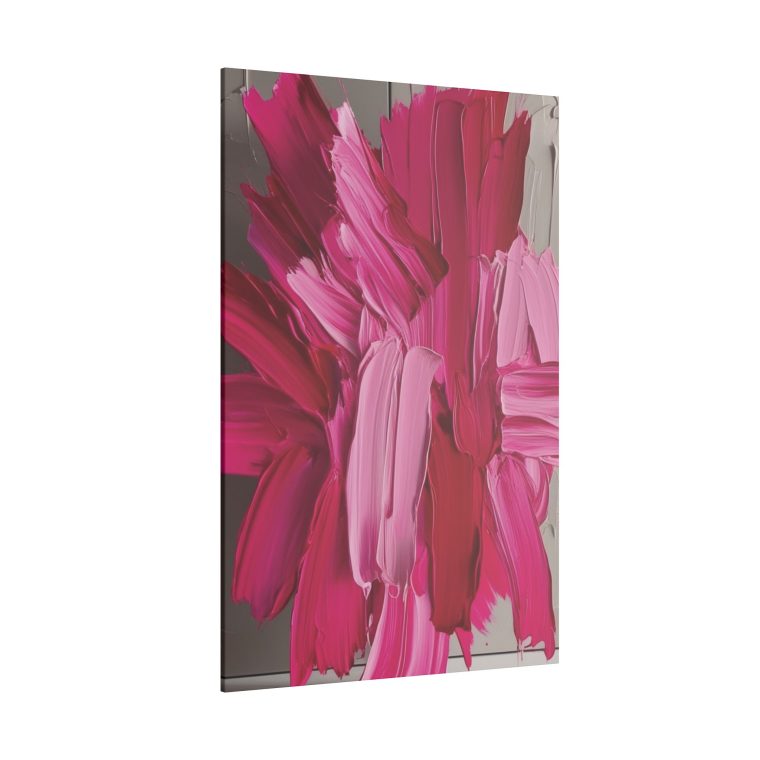 Burst of Pink Energy Modern Abstract Oil Painting with Bold Textures - Image 10
