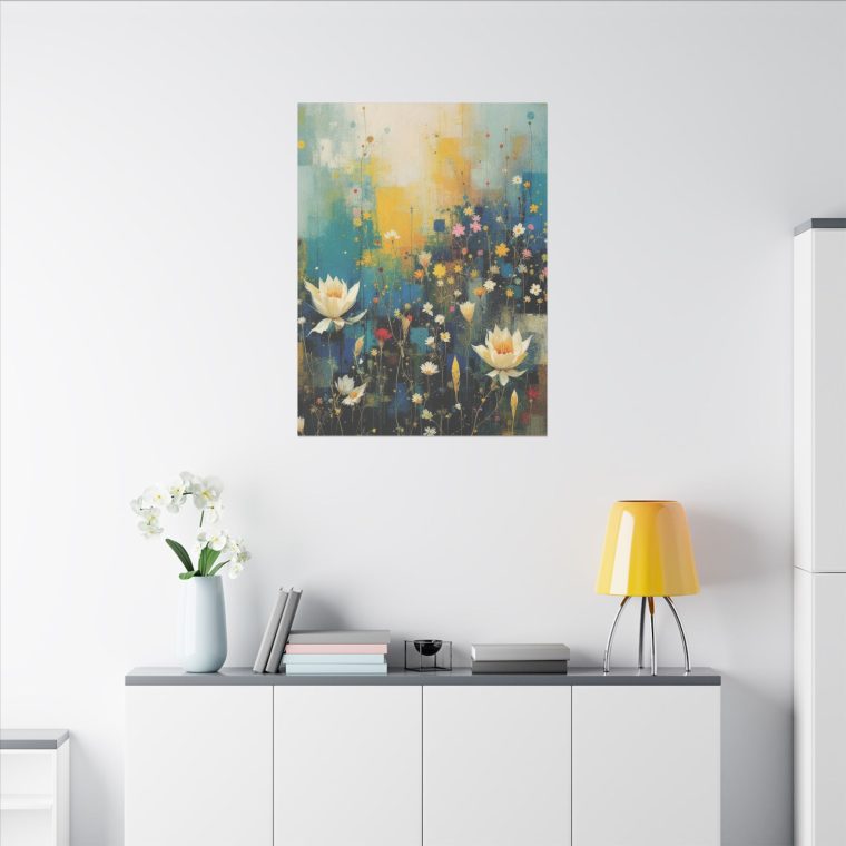 Vibrant Floral Abstract Blossoming Flowers on a Textured Canvas - Image 16