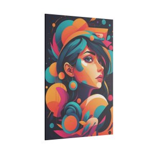 Vivid Elegance wall art A Fusion of Abstract and Portrait