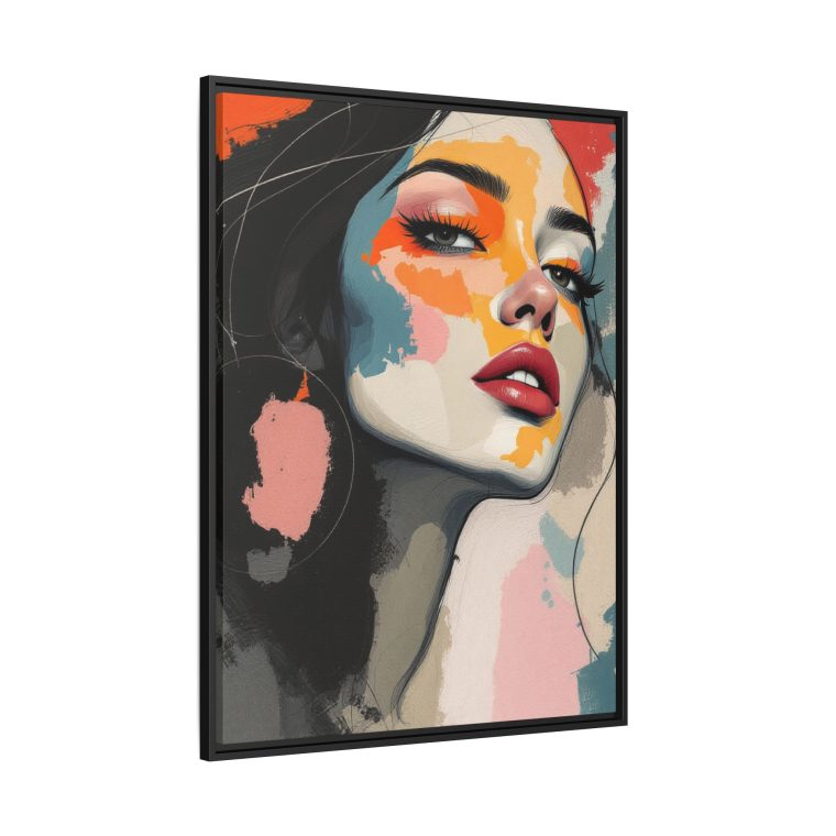 Modern Boho Face Wall Art - Natural Colors Canvas Print - Image 10