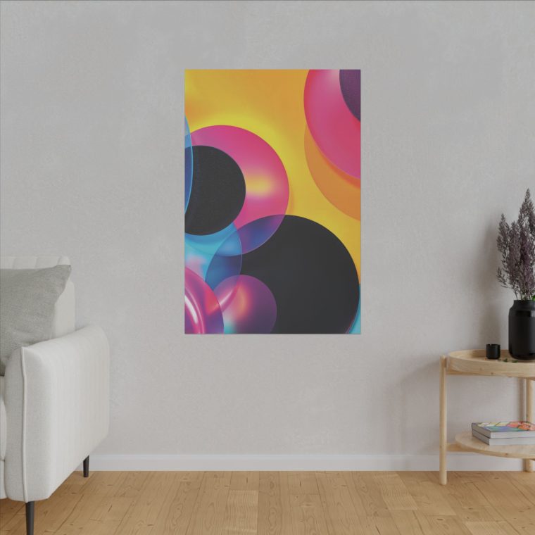 Radiant Geometry Abstract Shapes in Cyan, Pink, and Yellow - Image 7