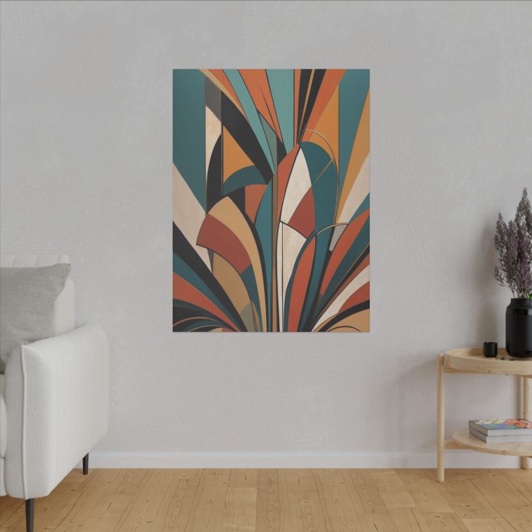 Geometric Blossom Mid-Century Modern Abstract Wall Art - Image 15