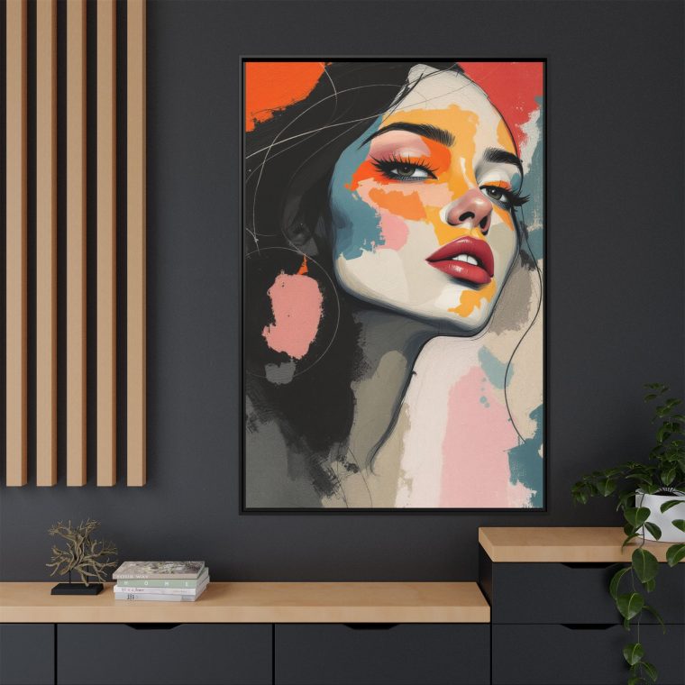 Modern Boho Face Wall Art - Natural Colors Canvas Print - Image 16