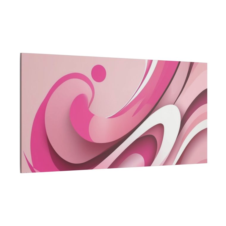 Graceful Pink Waves Abstract Layered Design in Soft Tones - Image 22
