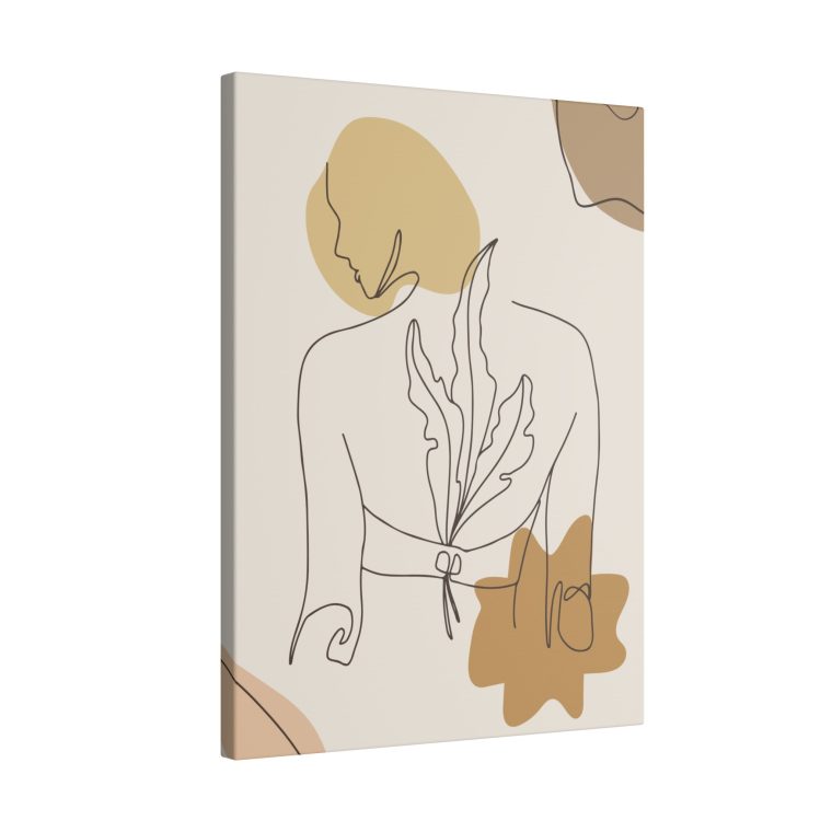 Minimalist Women Body Line Art Canvas Print - Image 10