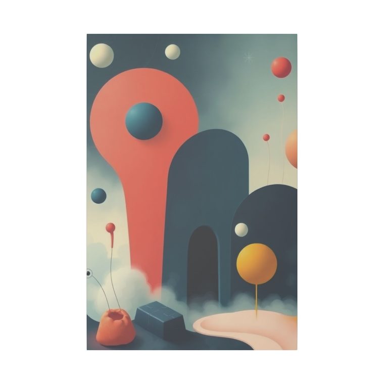 Surreal Dreamlike Art Abstract Shapes and Bold Colors in a Soft Atmosphere - Image 2