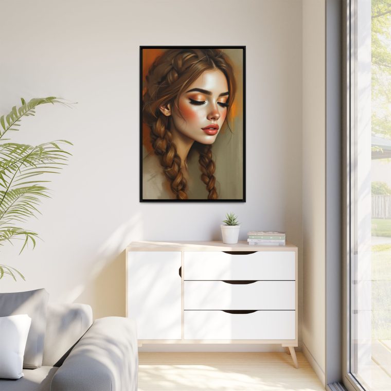 Bohemian Abstract Face Canvas Art - Earth Tones Wall Decor - Image 11