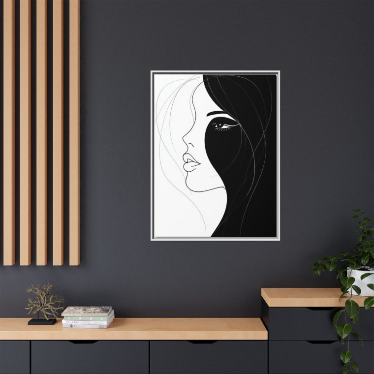 Contemporary Abstract Face Wall Art Unique Canvas Painting - Image 24