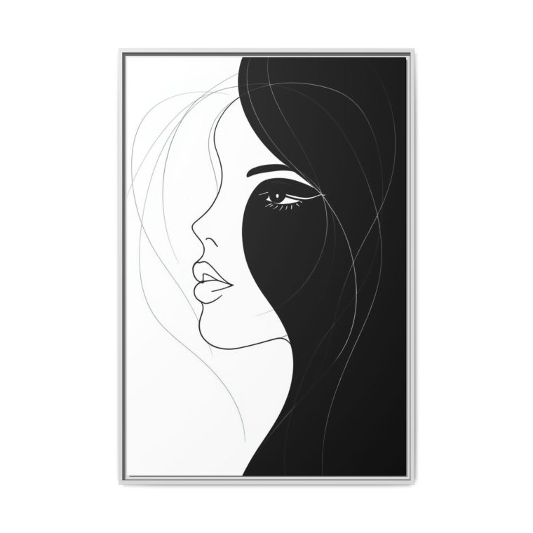 Contemporary Abstract Face Wall Art Unique Canvas Painting - Image 25