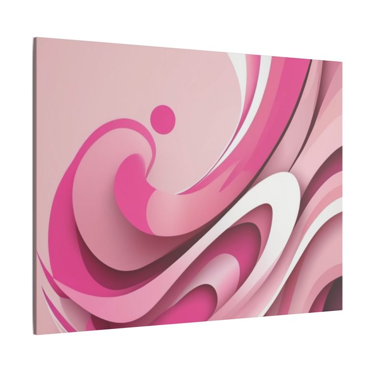 Graceful Pink Waves Abstract Layered Design in Soft Tones - Image 6