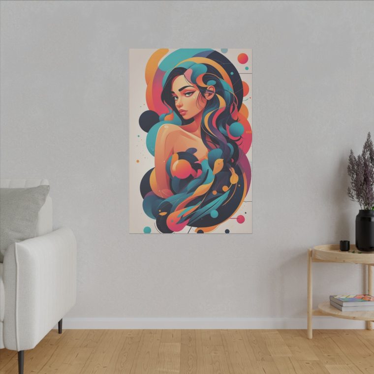 Modern Vibrance Abstract Portrait Wall Art Masterpiece - Image 11