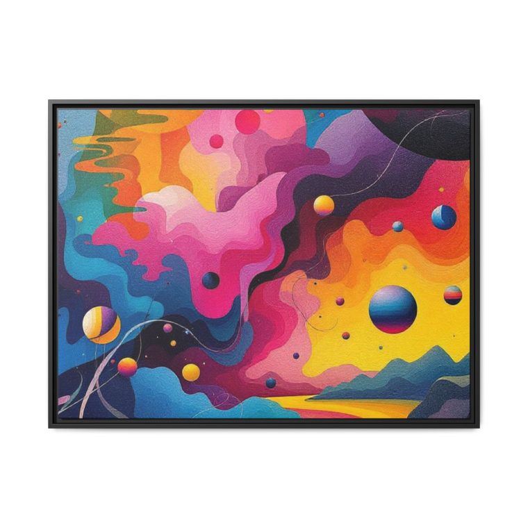 Modern Abstract Paint Swirls Large Canvas Wall Art - Image 5