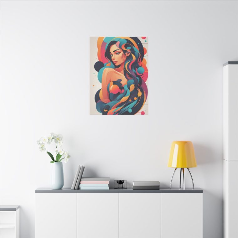Modern Vibrance Abstract Portrait Wall Art Masterpiece - Image 8