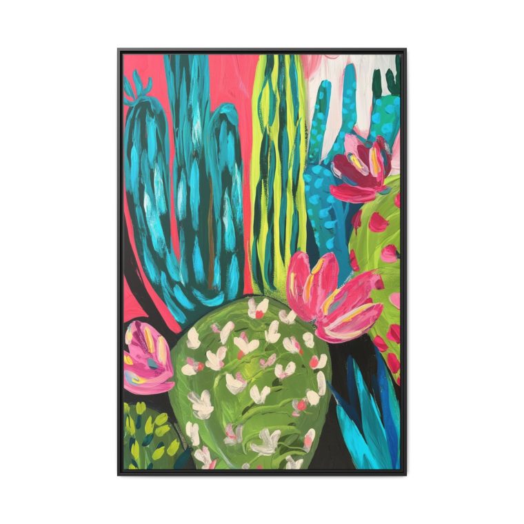 Maximalist Cactus Floral Abstract Art for Modern Spaces - Image 13