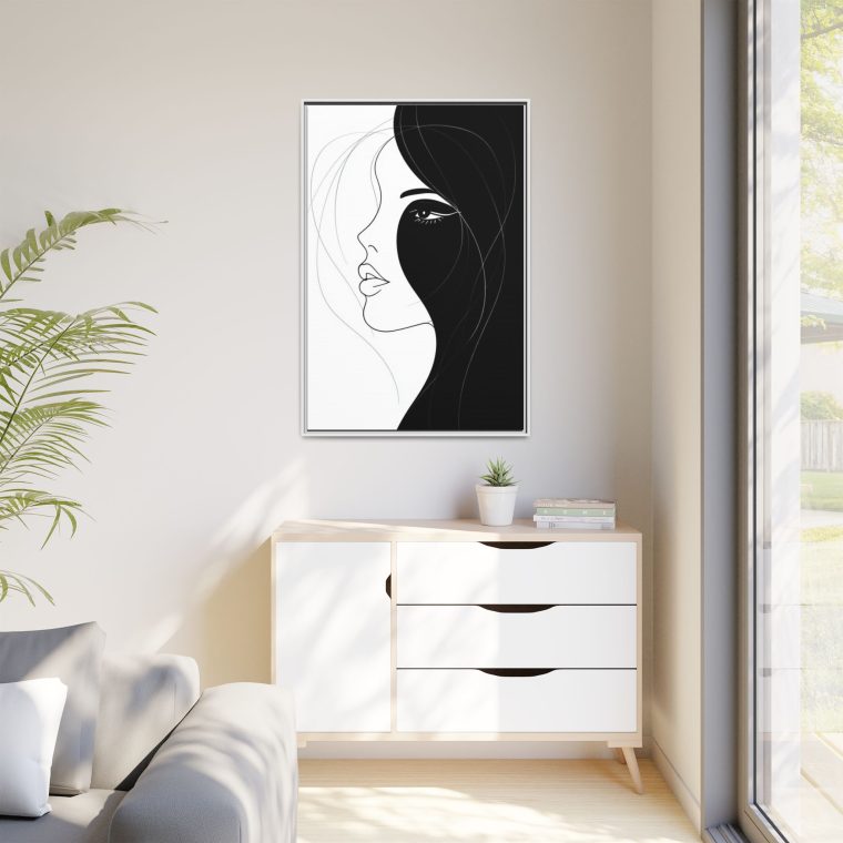 Contemporary Abstract Face Wall Art Unique Canvas Painting - Image 27