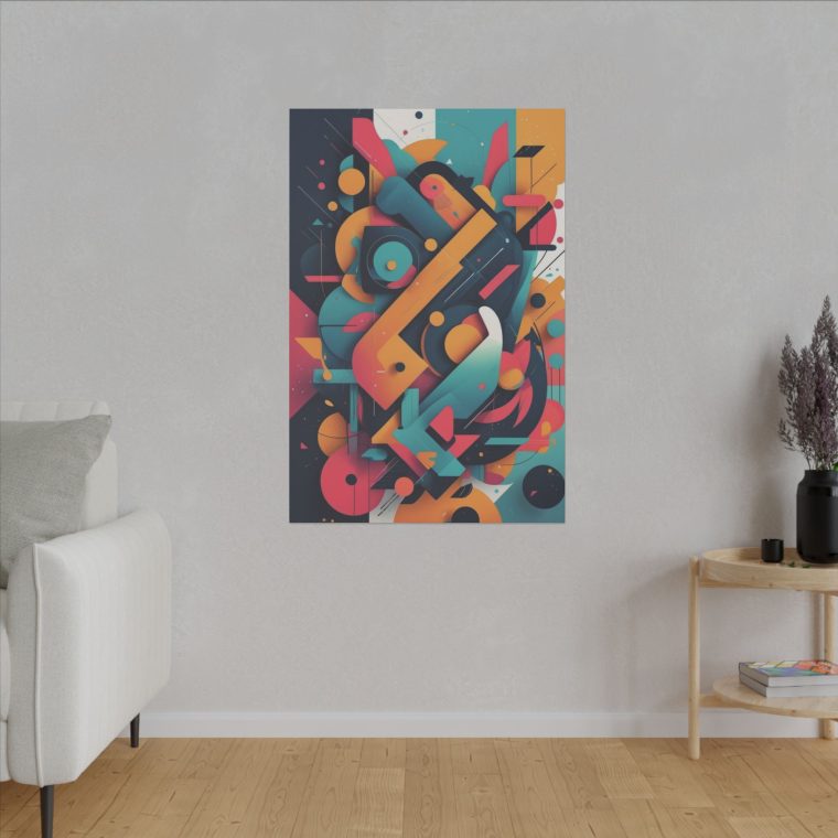 Geometric Kaleidoscope in Vibrant Harmony Wall Art - Image 11