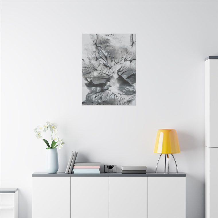 Elevated Elegance Top-View Grey Paint Wall Art - Image 4
