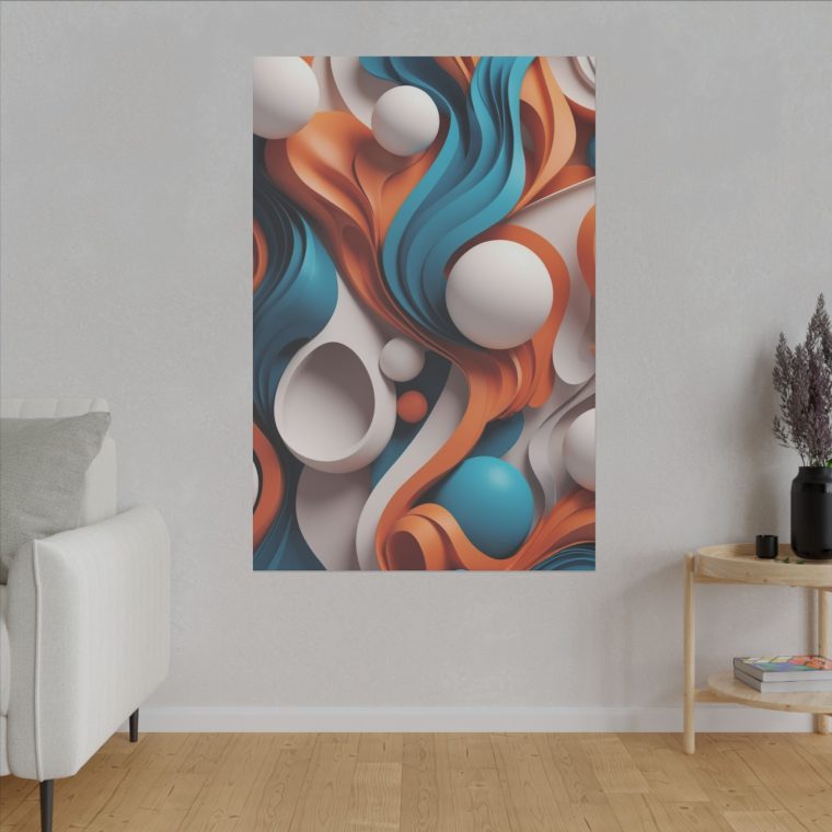 Flowing Dimensions Abstract 3D Wall Art - Image 3