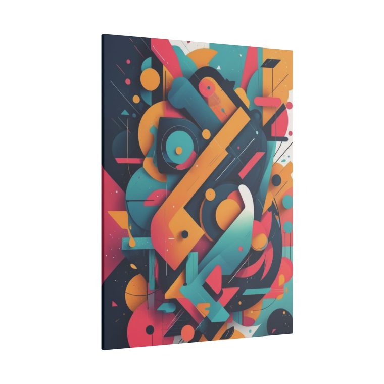 Geometric Kaleidoscope in Vibrant Harmony Wall Art - Image 6