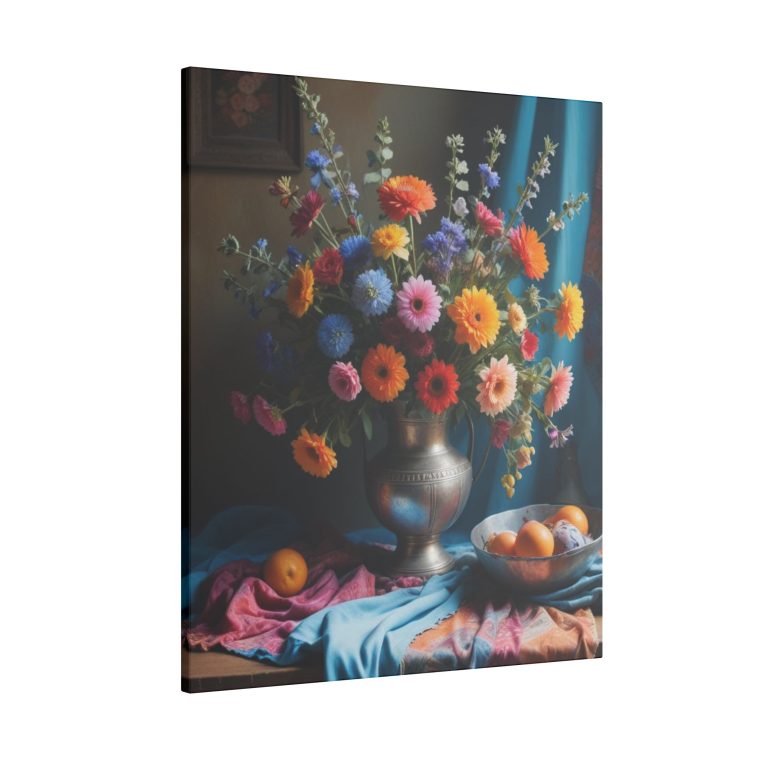 Flowers in Full Color: Boho Meets Vintage Blue Painting - Image 22