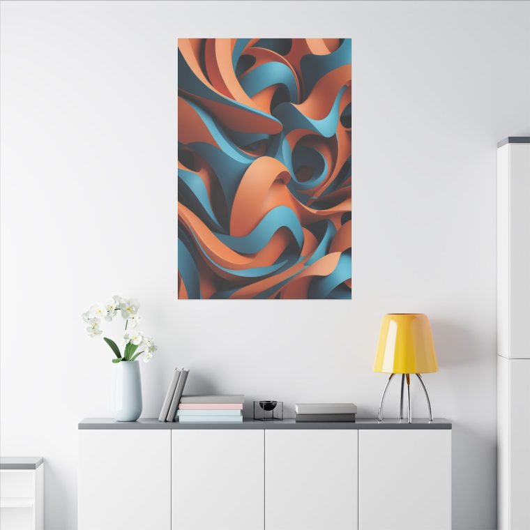 Dynamic Curves Modern Abstract 3d Wall Design - Image 4