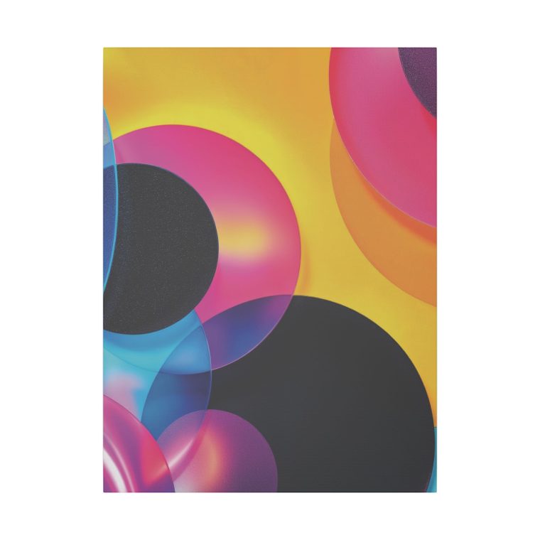 Radiant Geometry Abstract Shapes in Cyan, Pink, and Yellow - Image 2