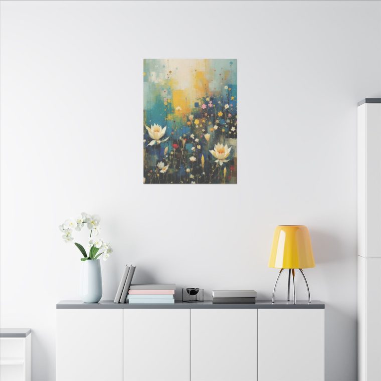 Vibrant Floral Abstract Blossoming Flowers on a Textured Canvas - Image 8