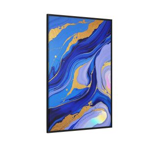 Modern Art Wall Decor Gold And Blue Color