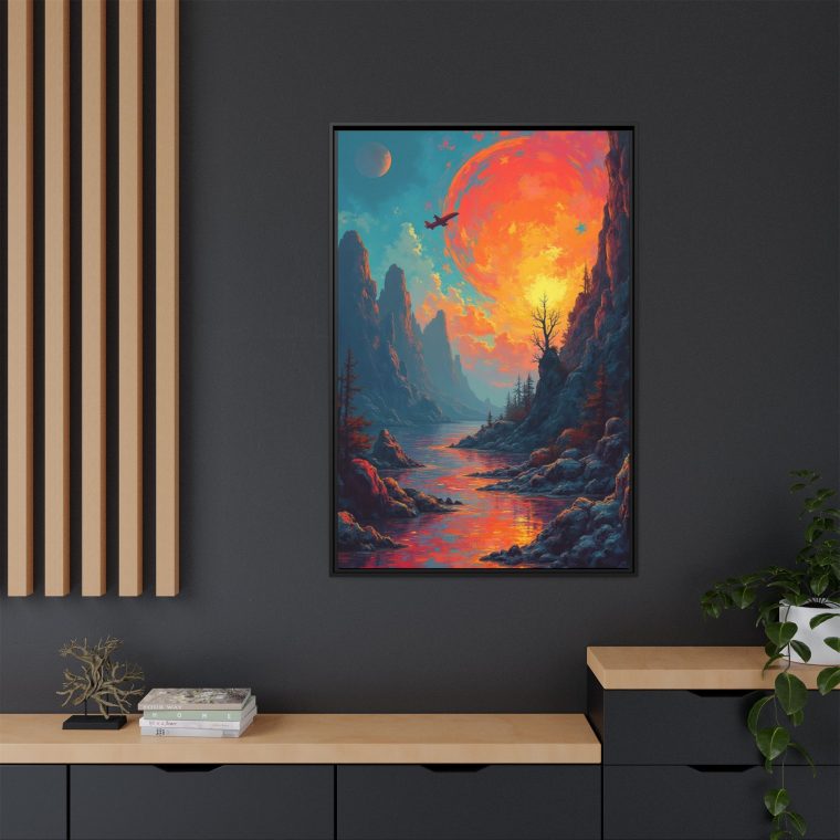 Mountain Horizon Abstract Canvas Print | Modern Landscape Wall Art - Image 12