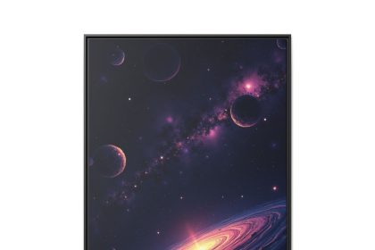 Eternal Night mystical cosmic landscapes canvas print showcasing an ethereal depiction of the universe.