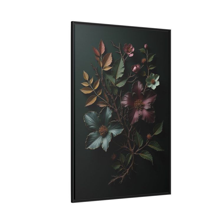 Dark Botanical Moody Wall Art Canvas Prints - Image 14