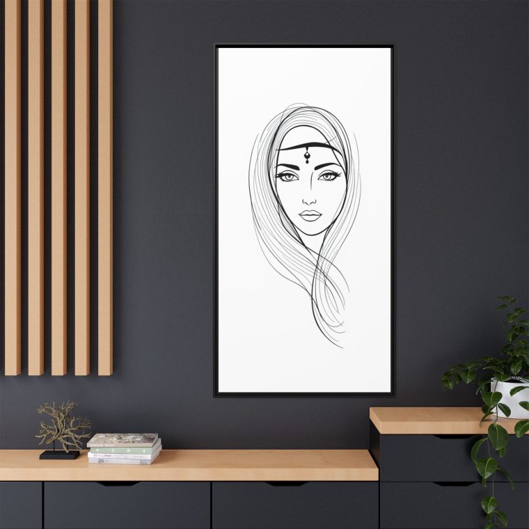 Framed Abstract Face Wall Art Contemporary and Chic Design - Image 8