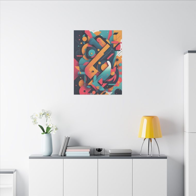 Geometric Kaleidoscope in Vibrant Harmony Wall Art - Image 8