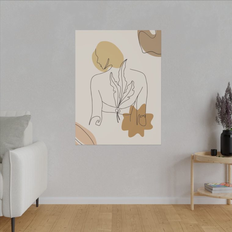 Minimalist Women Body Line Art Canvas Print - Image 31