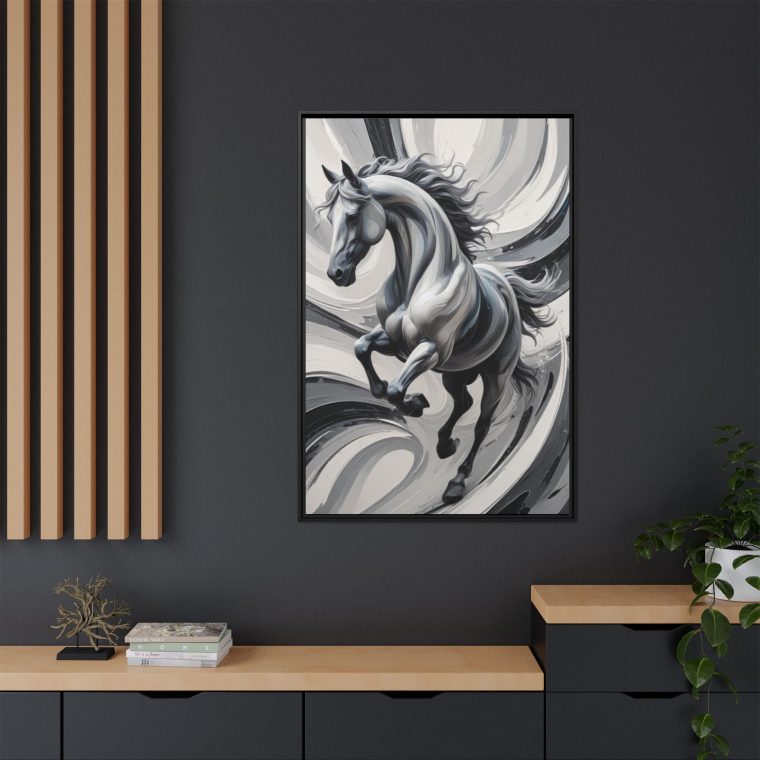 Line Abstract Art​ Horse Large Canvas Prints - Image 8