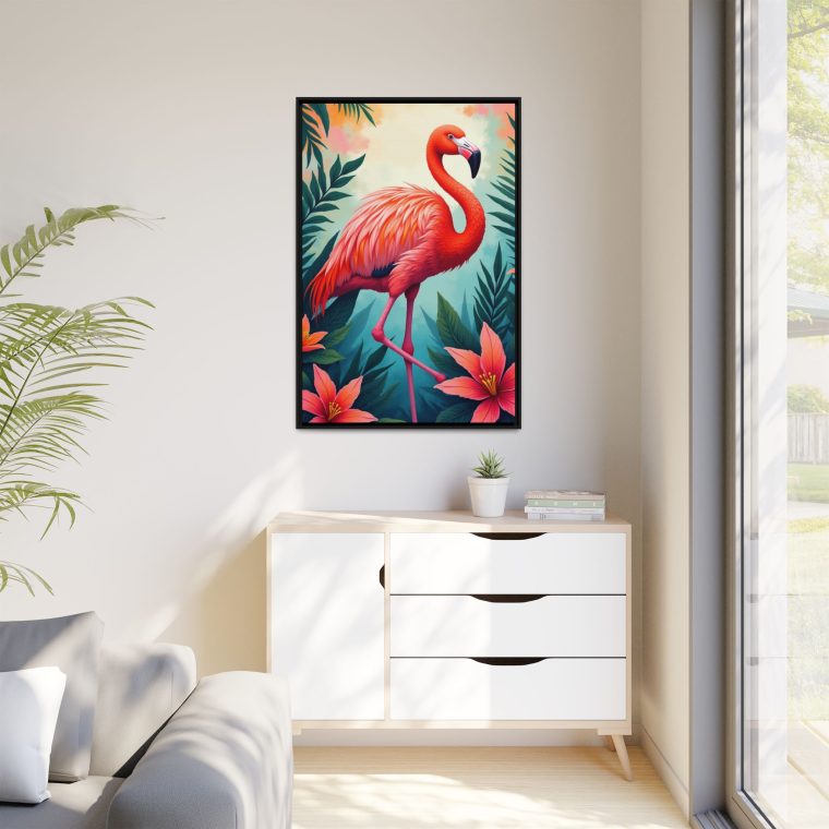Flamingo Bliss Tropical Canvas Art with Modern Flair - Image 11