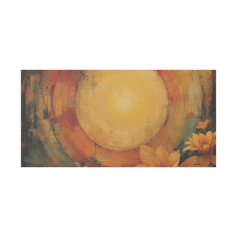 Radiant Sunburst Abstract Floral Design with Warm Earth Tones - Image 13