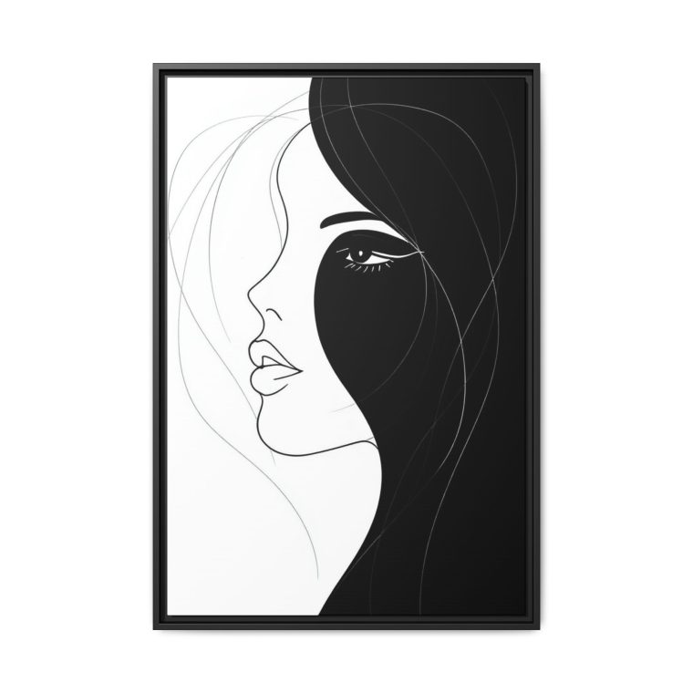 Contemporary Abstract Face Wall Art Unique Canvas Painting - Image 5