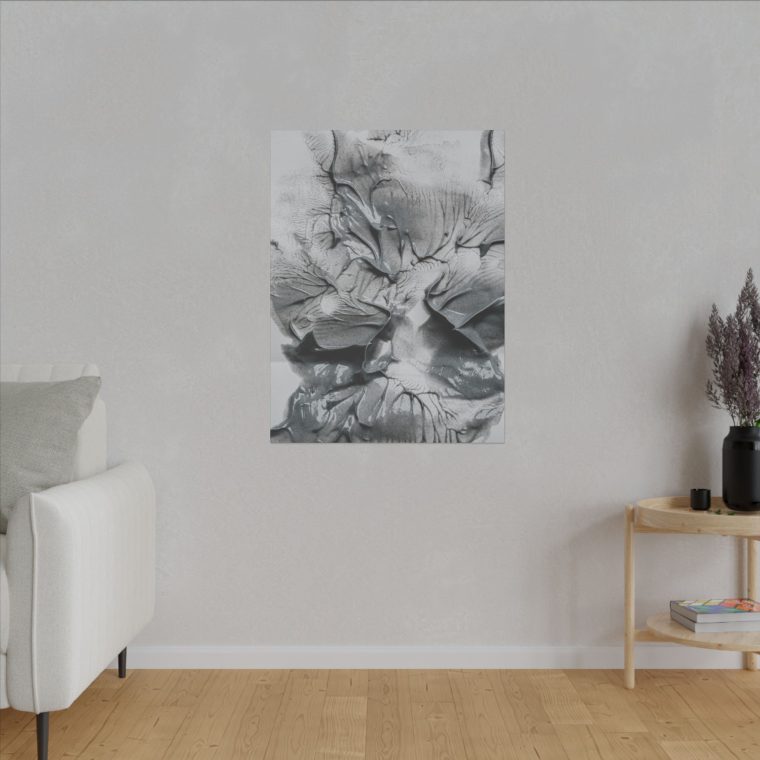 Elevated Elegance Top-View Grey Paint Wall Art - Image 3